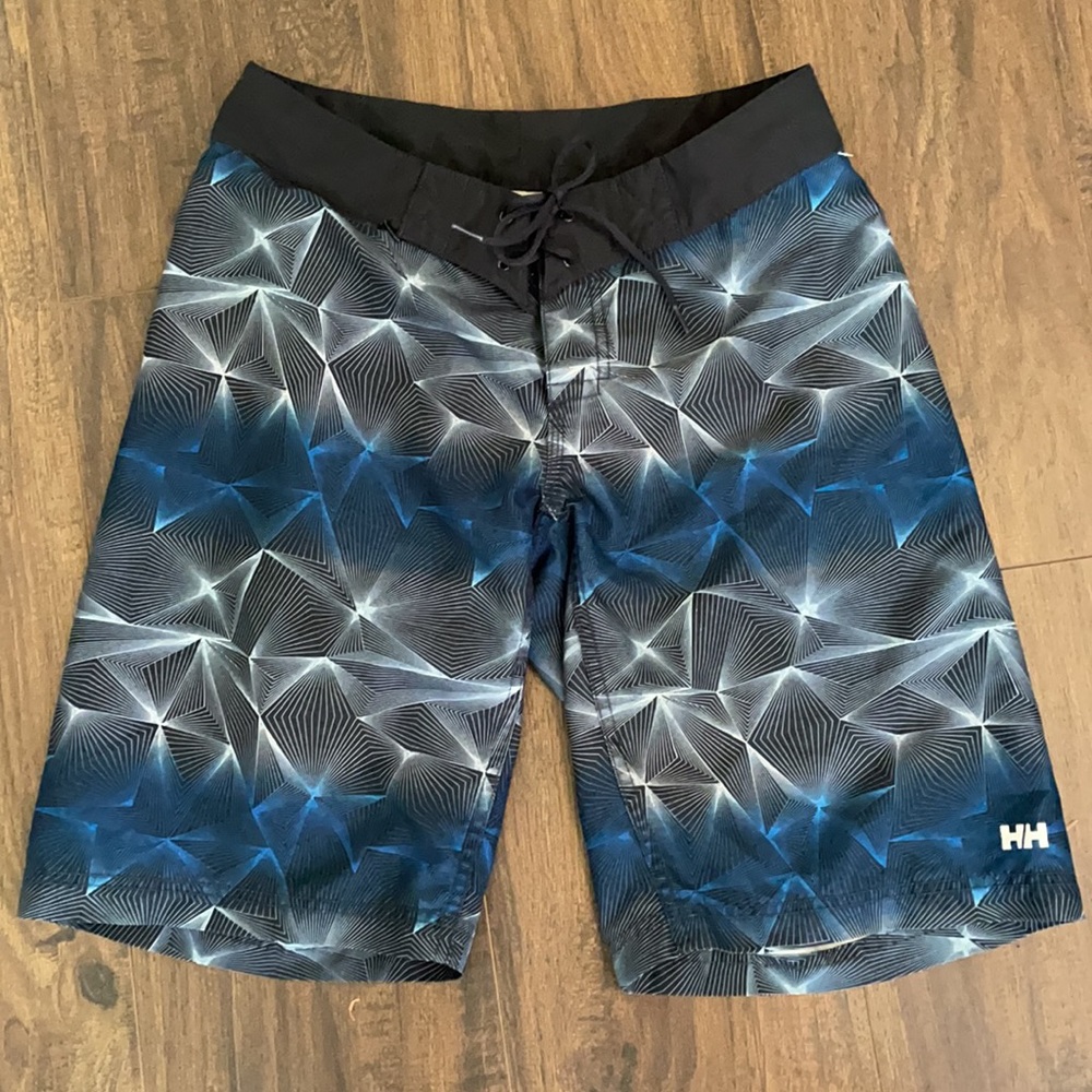 Helly Hansen Mens Sz 28 Blue Print Board Shorts
